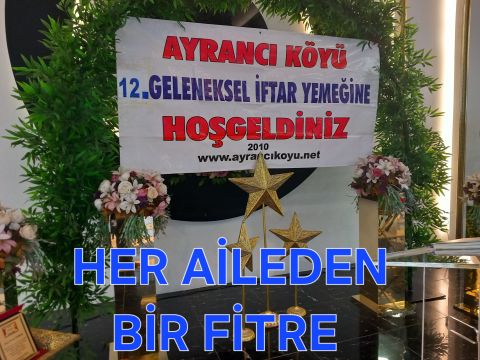 HER AİLEDEN BİR FİTRE. 