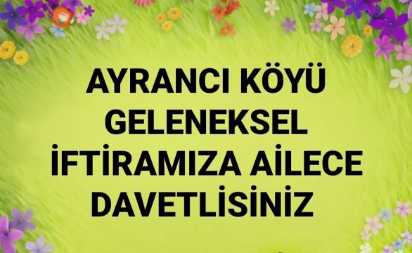 14. GELENEKSEL İFTARIMIZA DAVETLİSİNİZ 