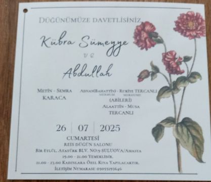ÖMÜR BOYU MUTLULUKLAR DİLERİZ. 