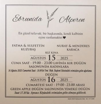 DÜĞÜNÜMÜZ VAR. 