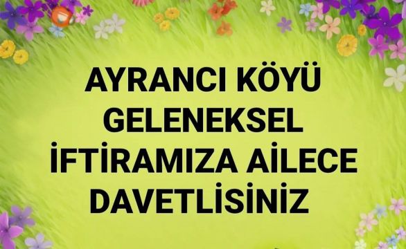İFTARIMIZA AİLECE DAVETLİSİNİZ. 